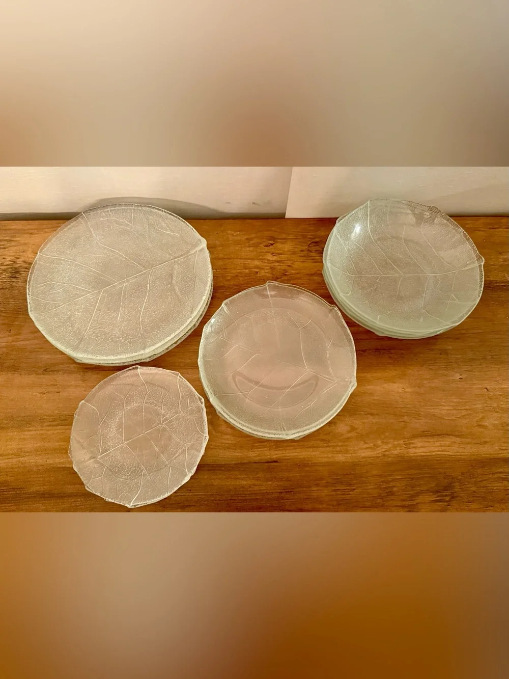 4 Arcoroc Aspen Leaf 9.25” plates